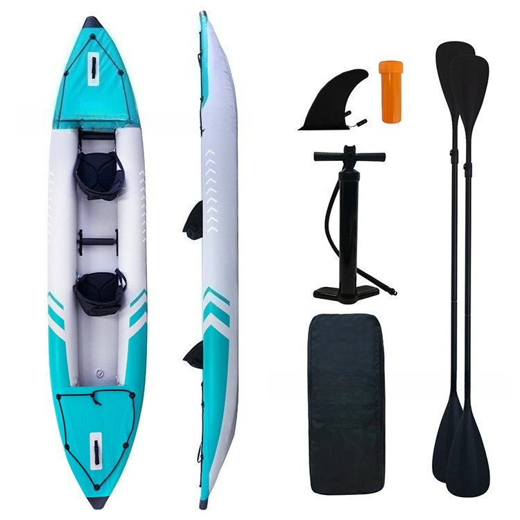 Inflatable Kayak 2 Person Drop Stitch - Portable Foldable Drop Stitch Inflatable Kayak