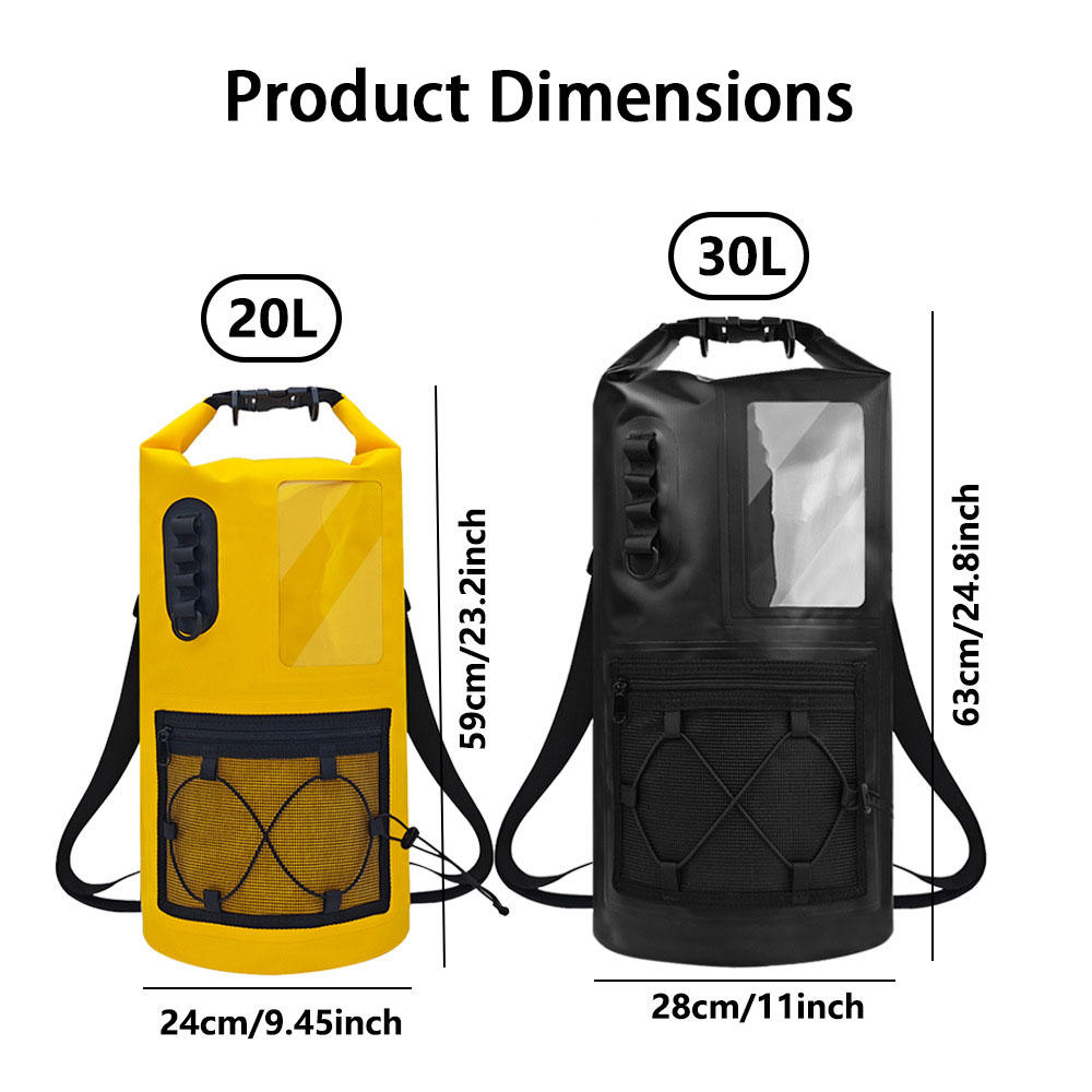  20L/30L Roll Top Waterproof  - đánh giá và giá Dry Bag Backpack 30L Waterproof