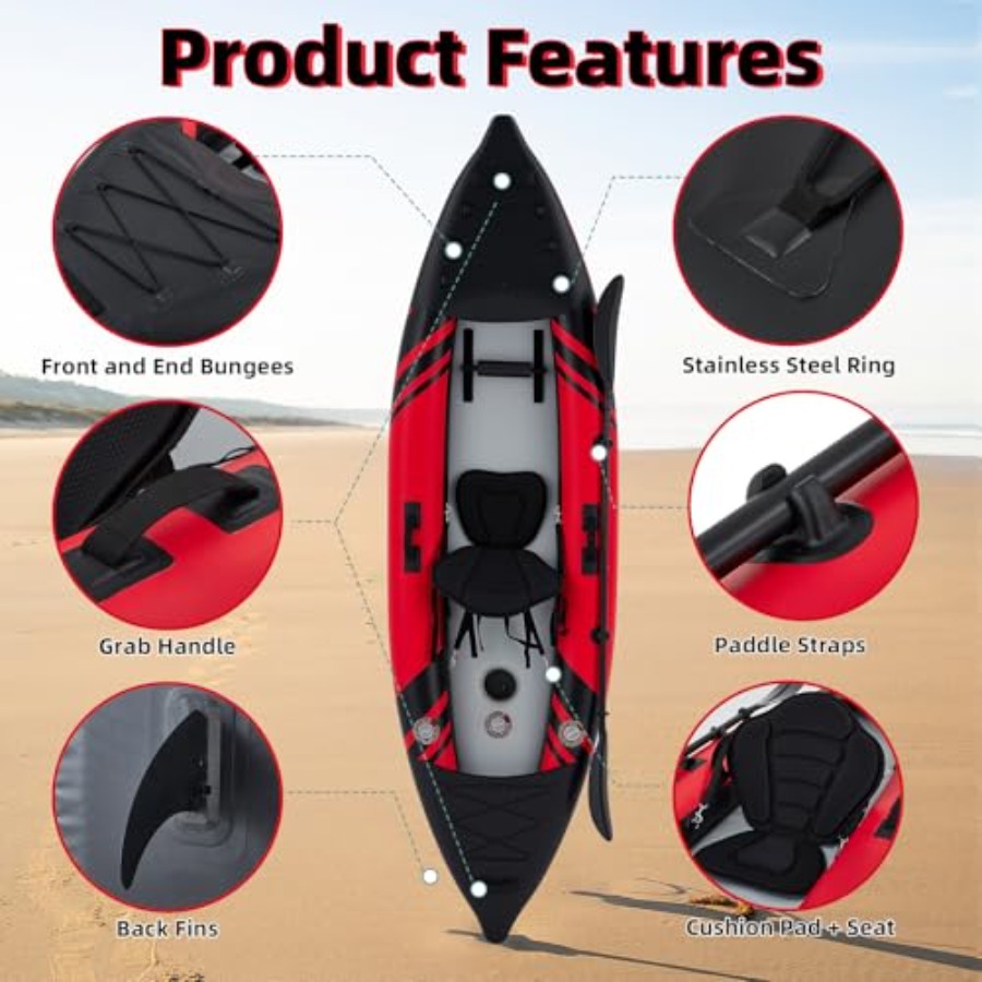 1-Person Inflatable Kayak For  - đánh giá và giá Drop Stitch Touring Kayak 1 Person