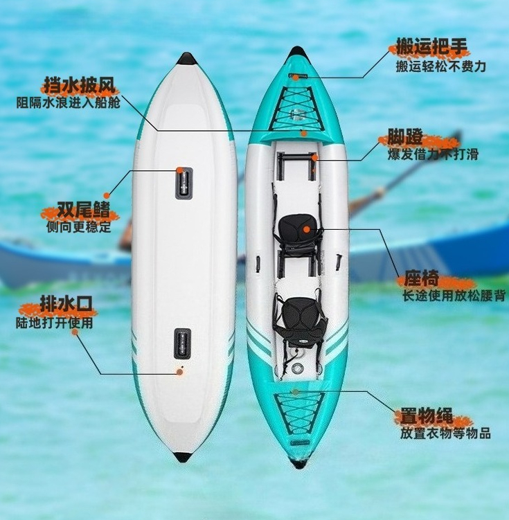 Portable Foldable Drop Stitch  - đánh giá và giá Inflatable Kayak 2 Person Drop Stitch