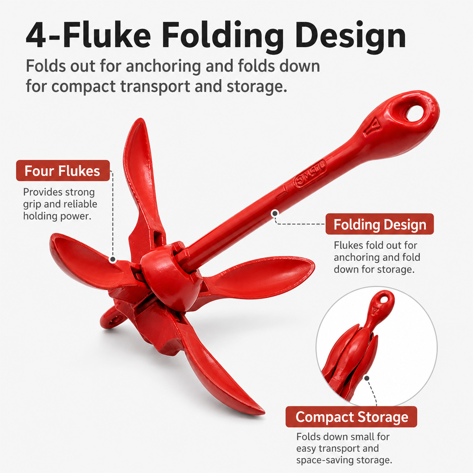 1.5kg Marine Kayak Anchor Kit  - đánh giá và giá Kayak Anchor Kit Folding 1.5Kg