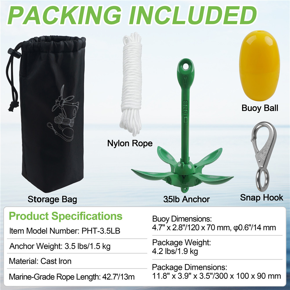 1.5kg Anchor for Kayak and Jet - đánh giá và giá Kayak Anchor Kit Folding 1.5Kg