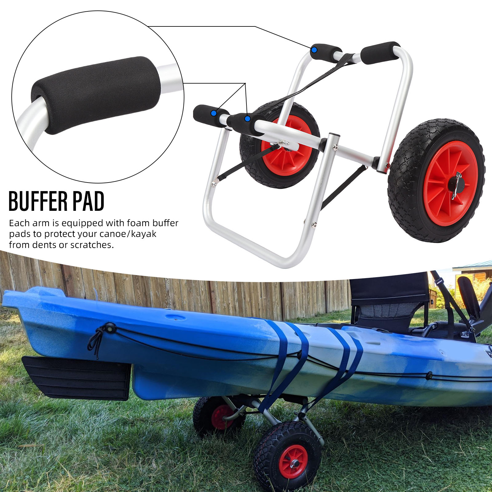 Kayak Cart Trolley with 10 Inc - đánh giá và giá Kayak Cart Trolley Carrier Dolly