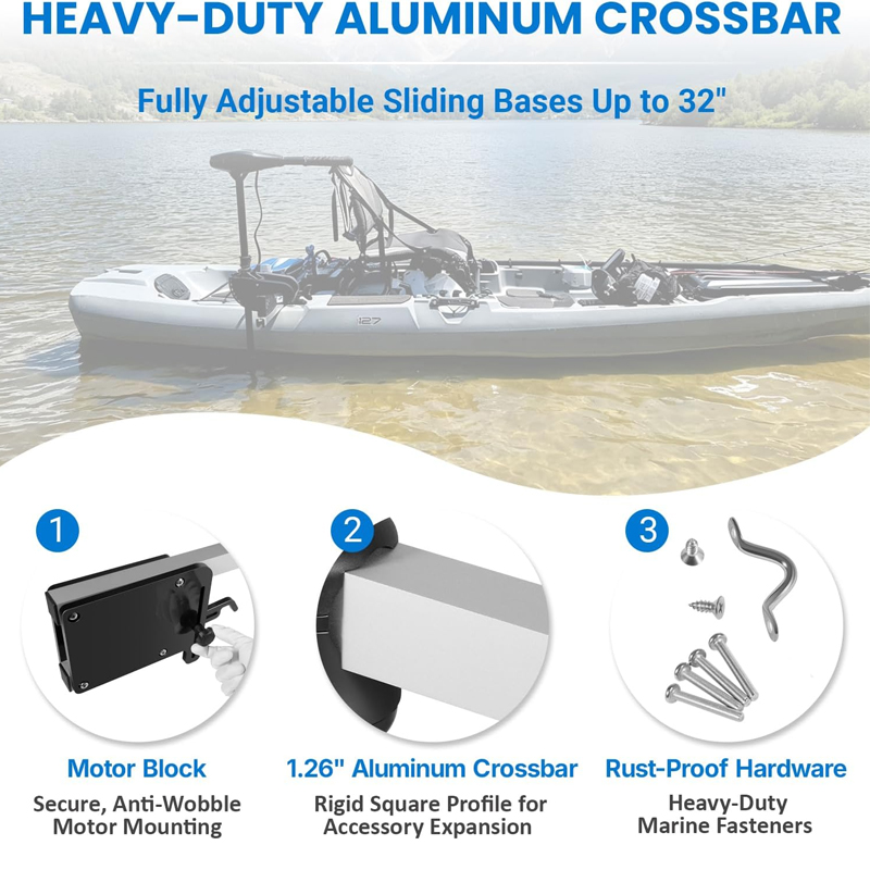 Adjustable Transom Motor Mount - đánh giá và giá Electric Trolling Motor Kayak Mount