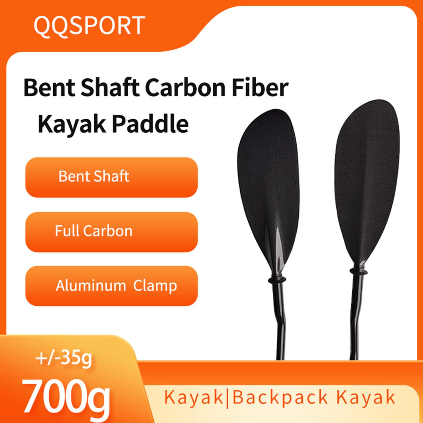 QQSPORT paddle,TBENT Shaft Kay - đánh giá và giá Kayak Paddle Carbon Fiber 2 Piece