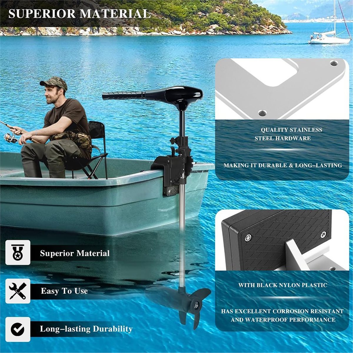 Universal Transom Trolling Mot - đánh giá và giá Electric Trolling Motor Kayak Mount