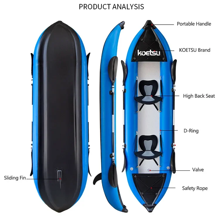 IHOMEINF 1-2 Người Bơm Hơi PVC - đánh giá và giá Inflatable Kayak 2 Person Drop Stitch