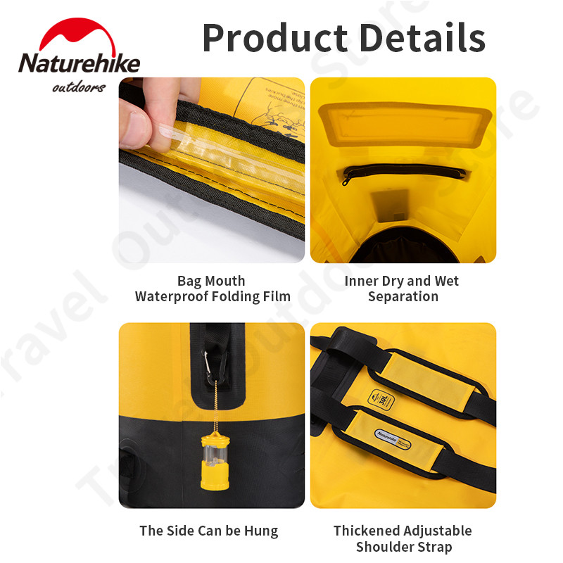 Naturehike Waterproof Backpack - đánh giá và giá Dry Bag Backpack 30L Waterproof