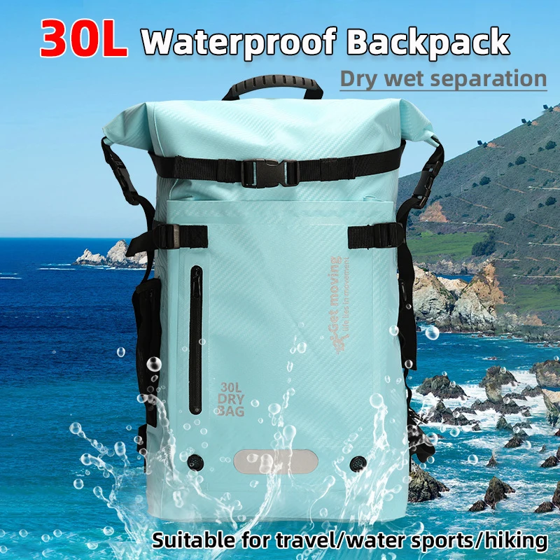 30L Large Capacity Waterproof  - đánh giá và giá Dry Bag Backpack 30L Waterproof