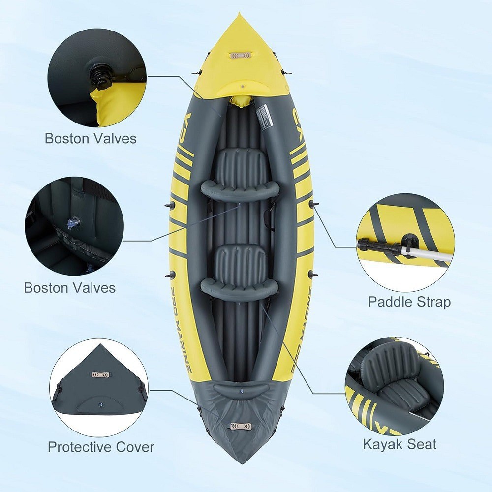 Inflatable Double Kayaker Ding - đánh giá và giá Inflatable Kayak 2 Person Drop Stitch