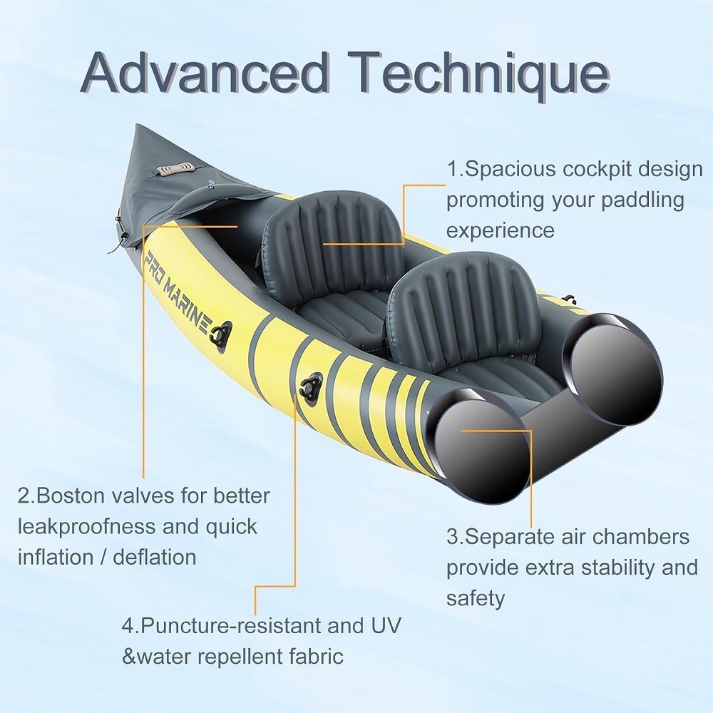 Inflatable Double Kayaker Ding - đánh giá và giá Inflatable Kayak 2 Person Drop Stitch